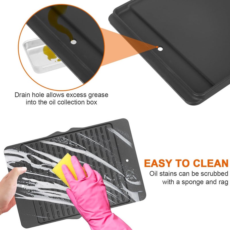 DELSbbq 7598 Grill Griddle for Weber Spirit 300 & II 300 Series Grills, Reversible Cast Iron Griddle Plate for Weber Spirit I & II E-310 S-310 E-315 S-315 E-320 E-330 - Image 5